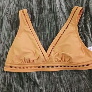 Time and true bikini top only, mustard yellow 💛  nwot